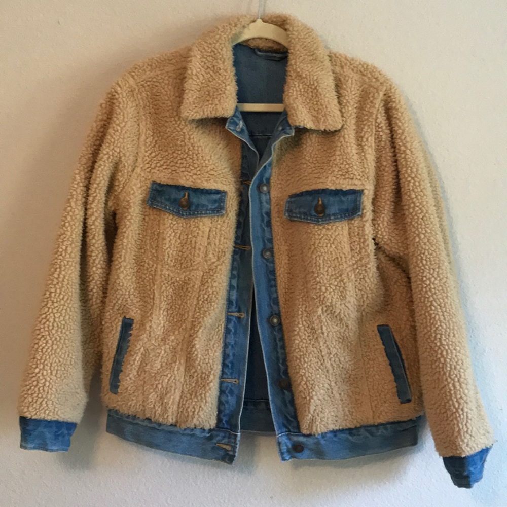 Reversible Sherpa jean jacket
